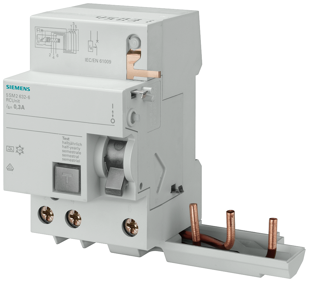 SIEMENS - BLOCCO DIFF. 3P 63A 0,5A TIPO AC X 5SY