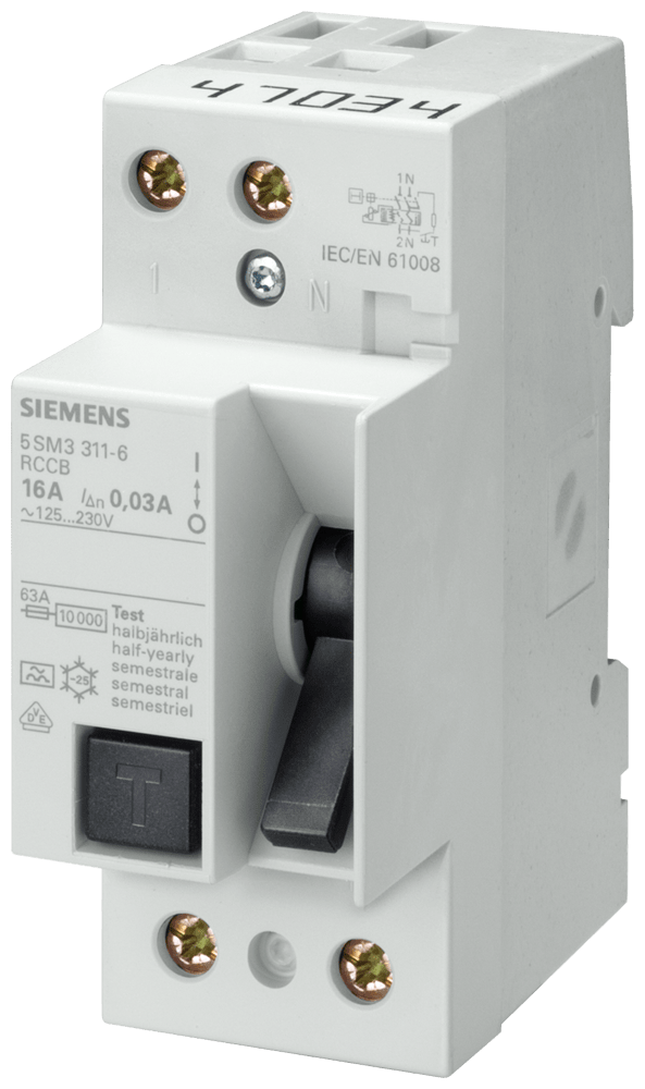 SIEMENS - DIFF. 2P 125A 30MA TIPO AC, 2UM