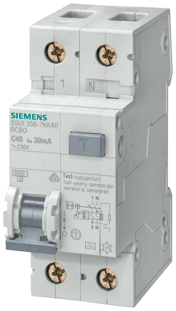SIEMENS - MTD 4,5KA 15KA 1P+N C10 TIPO AC 30MA