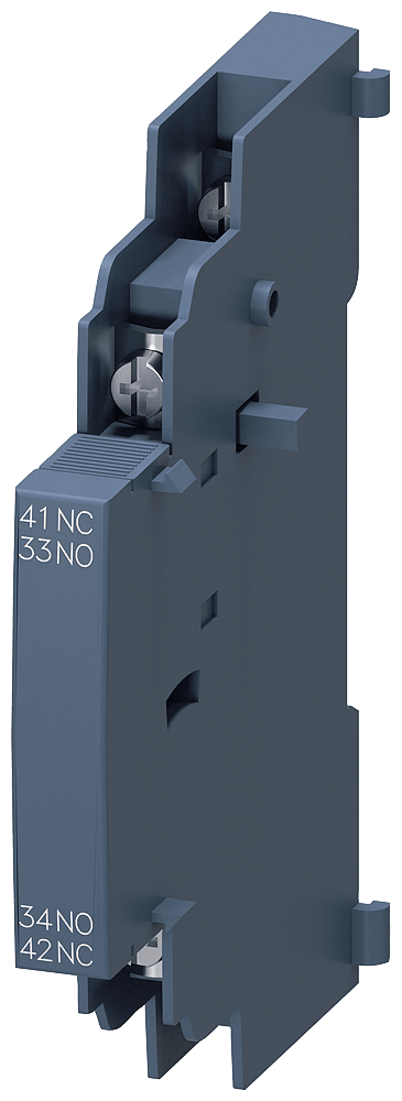 SIEMENS - Blocchetto di contatti ausiliari, montabile lateralmente, 1NO+1NC, per interruttori automatici, S00/S0