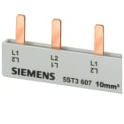 SIEMENS - Sbarra di collegamento a punte 16mm², bifase, 5x (1 fase+N+AUX), 210mm