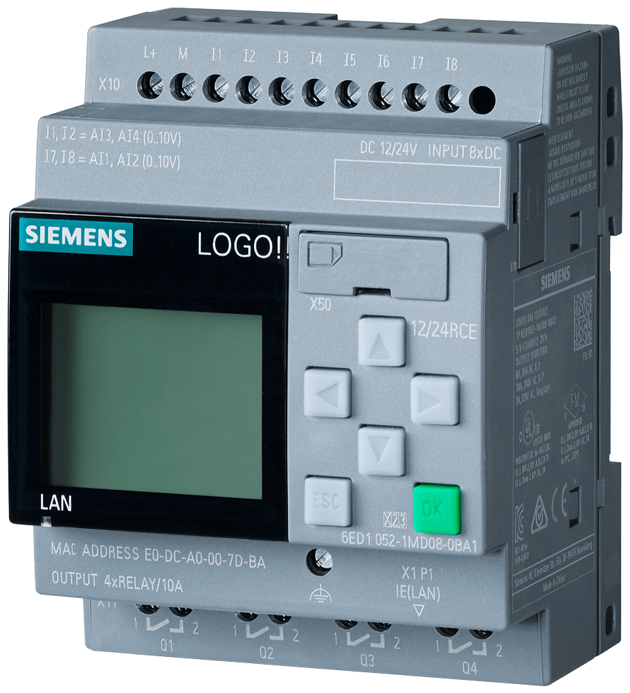 SIEMENS - LOGO! 12/24RCE 6ED10521MD080BA1