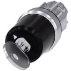 SIEMENS - Selettore a chiave Siemens, B, 22 mm, rotondo, in metallo lucido, estrazione chiave O