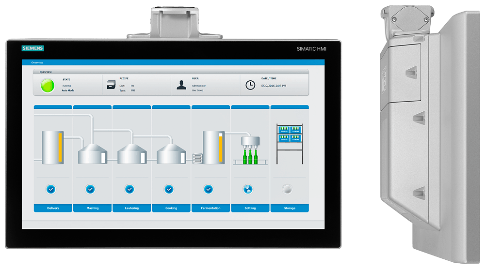 SIEMENS - SIMATIC HMI TP1900 Comfort PRO Predisposizione per braccio di sostegno senza elementi di ampliamento