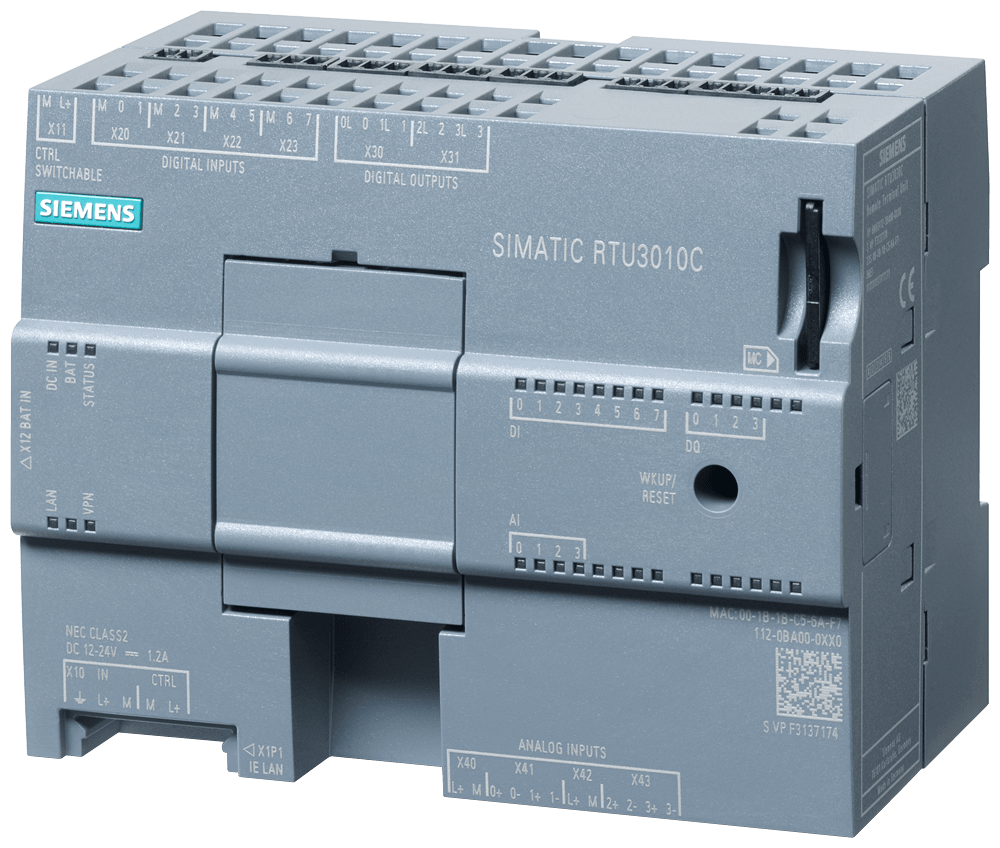 SIEMENS - SIMATIC RTU3010C Low Power RTU, funz. batt./solare/tens. est. DC 10,8V ... 28,8V