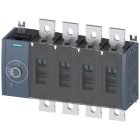 SIEMENS - Sezionatore sottocarico 500 A, grand. costr. 4, a 4 poli, comando laterale a sinistra, apparecchio di base