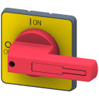 SIEMENS - Comando rotativo, selettore di comando, colore rosso/giallo, per fissaggio frontale su quattro fori, accessori
