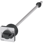 SIEMENS - Comando rotativo bloccoporta, nero 48x48 mm, fissaggio frontale