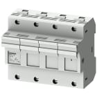SIEMENS - SENTRON, portafusibili per fusibili cilindrici 14 x 51 mm, 3P+N, In: 50 A, Un AC: 690 V 3NW7161