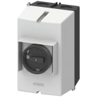 SIEMENS - Custodia per montaggio sporgente in fusione di alluminio IP65, larghezza di incasso:72 mm, morsetto PE per interruttore automatico S0