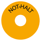 SIEMENS - Targhetta con dicitura, colore giallo, autoadesiva, iscrizione: NOT-HALT
