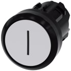 SIEMENS - Pulsante, 22 mm, rotondo, in plastica, colore bianco, iscrizione: I, bottone