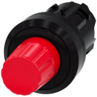 SIEMENS - Pulsante di arresto, 22 mm, rotondo, in plastica, colore rosso, bottone sporgente, con possibilità di blocco
