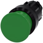 SIEMENS - Pulsante a fungo, 22 mm, rotondo, in plastica, colore verde, 30 mm
