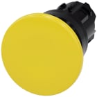 SIEMENS - Pulsante a fungo, 22 mm, rotondo, in plastica, colore giallo, 40 mm