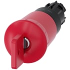 SIEMENS - Pulsante a fungo di ARRESTO DI EMERGENZA, 22 mm, rotondo, in plastica, colore rosso, con serratura O.M.R.