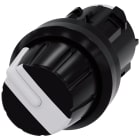 SIEMENS - Selettore, 22 mm, rotondo, in plastica, colore bianco, manopola, 4 posizioni di commutazione