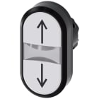 SIEMENS - Pulsante doppio, 22 mm, rotondo, in plastica, colore bianco: freccia verso lalto, colore bianco: freccia verso il basso