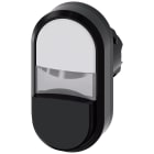 SIEMENS - Pulsante doppio, 22 mm, rotondo, in plastica, colore bianco, nero