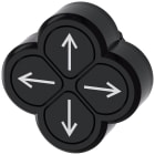 SIEMENS - Pulsante quadruplo, 22 mm, esecuzione rotonda, plastica, nero, bottoni piatti