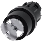SIEMENS - Selettore a chiave RONIS, 22 mm, rotondo, in plastica, estrazione chiave O+I