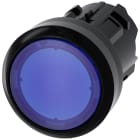 SIEMENS - Pulsante, illuminato, 22 mm, rotondo, in plastica, colore blu, bottone