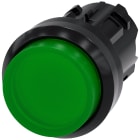 SIEMENS - Pulsante, illuminato, 22 mm, rotondo, in plastica, colore verde, bottone