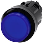 SIEMENS - Pulsante, illuminato, 22 mm, rotondo, in plastica, colore blu, bottone