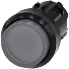SIEMENS - Pulsante, illuminato, 22 mm, rotondo, in plastica, trasparente, bottone