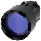 SIEMENS - Pulsante, illuminato, 22 mm, rotondo, in plastica, colore blu, ghiera