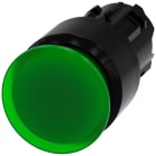 SIEMENS - Pulsante a fungo, illuminato, 22 mm, rotondo, in plastica, colore verde, 30 mm
