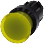 SIEMENS - Pulsante a fungo, illuminato, 22 mm, rotondo, in plastica, colore giallo, 30 mm
