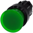 SIEMENS - Pulsante a fungo, illuminato, 22 mm, rotondo, in plastica, colore verde, 30 mm