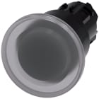 SIEMENS - Pulsante a fungo, illuminato, 22 mm, rotondo, in plastica, trasparente, 40 mm