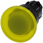 SIEMENS - Pulsante a fungo, illuminato, 22 mm, rotondo, in plastica, colore giallo, 40 mm