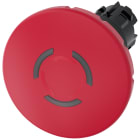 SIEMENS - Pulsante a fungo di ARRESTO DI EMERGENZA, illuminato, 22 mm, rotondo, in plastica, colore rosso, 60 mm
