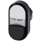 SIEMENS - Pulsante doppio, illuminato, 22 mm, rotondo, in plastica, colore bianco, nero