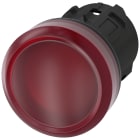 SIEMENS - Indicatore luminoso, 22 mm, rotondo, in plastica, colore rosso, gemma, liscia