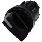 SIEMENS - Selettore, illuminabile, 22 mm, rotondo, in plastica, colore nero, selettore corto