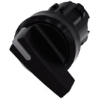 SIEMENS - Selettore, illuminabile, 22 mm, rotondo, in plastica, colore nero, selettore lungo