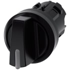 SIEMENS - Selettore, illuminabile, 22 mm, rotondo, in plastica, colore nero, selettore corto