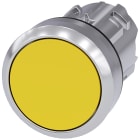 SIEMENS - Pulsante, 22 mm, rotondo, in metallo lucido, colore giallo, bottone
