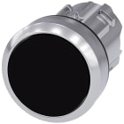 SIEMENS - Pulsante, 22 mm, rotondo, in metallo lucido, colore nero, bottone