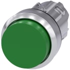 SIEMENS - Pulsante, 22 mm, rotondo, in metallo lucido, colore verde, bottone