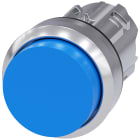 SIEMENS - Pulsante, 22 mm, rotondo, in metallo lucido, colore blu, bottone