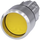 SIEMENS - Pulsante, 22 mm, rotondo, in metallo lucido, colore giallo, ghiera