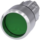 SIEMENS - Pulsante, 22 mm, rotondo, in metallo lucido, colore verde, ghiera