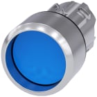 SIEMENS - Pulsante, 22 mm, rotondo, in metallo lucido, colore blu, ghiera
