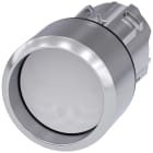 SIEMENS - Pulsante, 22 mm, rotondo, in metallo lucido, colore bianco, ghiera