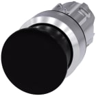 SIEMENS - Pulsante a fungo, 22 mm, rotondo, in metallo lucido, colore nero, 30 mm